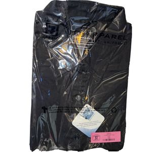 2XL IQ Apparel Long Sleeve Collared Shirt NWT Black Womens Ladies Work Shirt